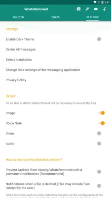 WhatsRemoved android App screenshot 2